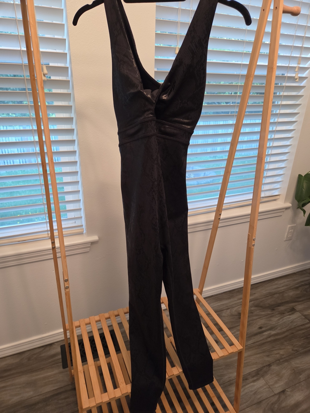 Fabletics Black Sleeveless V-Neck Jumpsuit